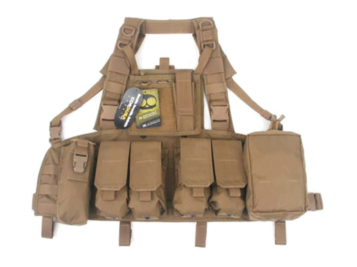[1216] DYNAMOTAC CHEST HARNESS VEST (CORDURA, COYOTE BROWN) 