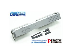 가더 Stainless CNC Slide for MARUI Glock26 Gen3 (Custom/Silver)